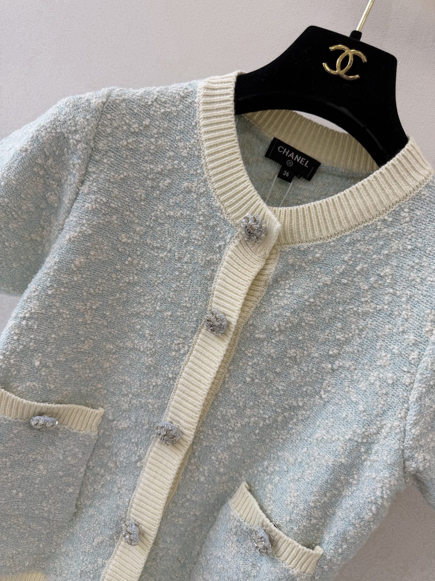 小香新品🆕🆕圆领短袖开衫💗💗实拍图🆕🆕