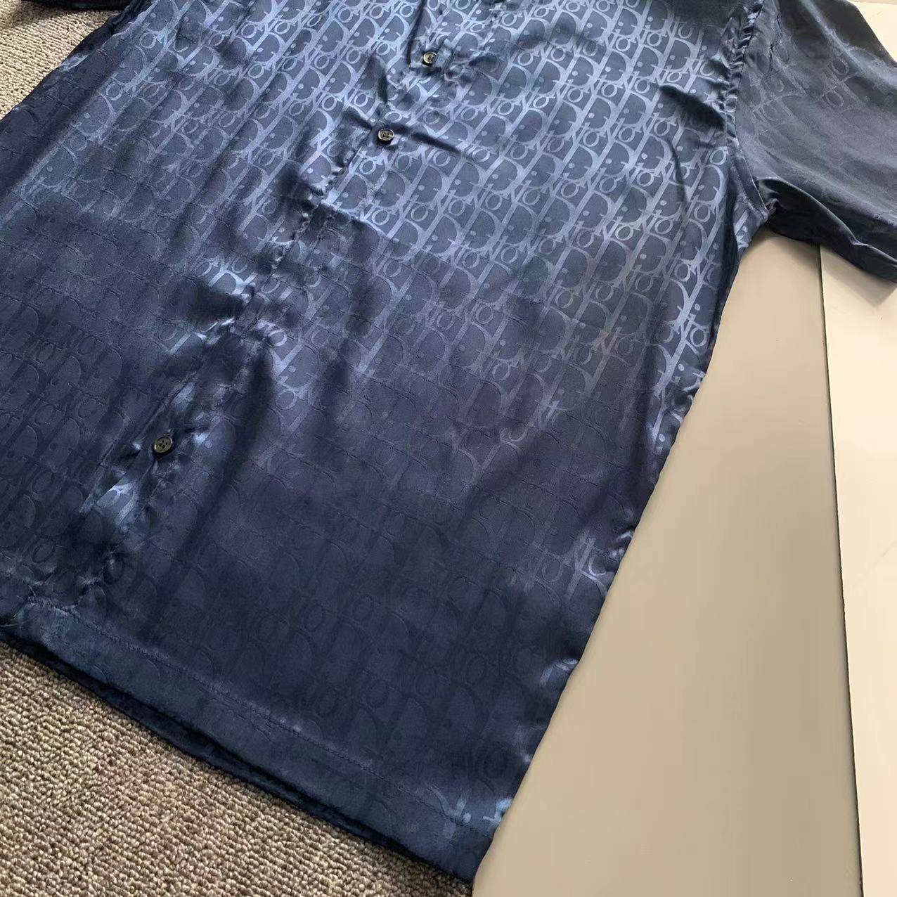  2025 夏季新款Dior  迪奥 印花翻领短袖衬衣套装，高端版本！定制面料 透气舒适度高 细节无可挑
