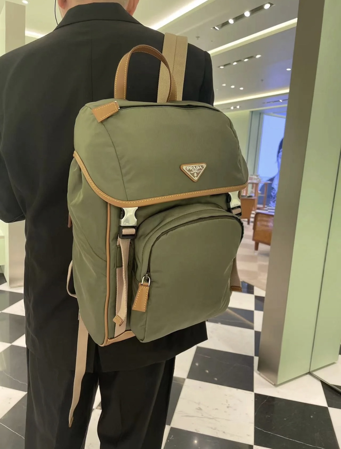 Prada The backpack in the upper body picture is so beautiful