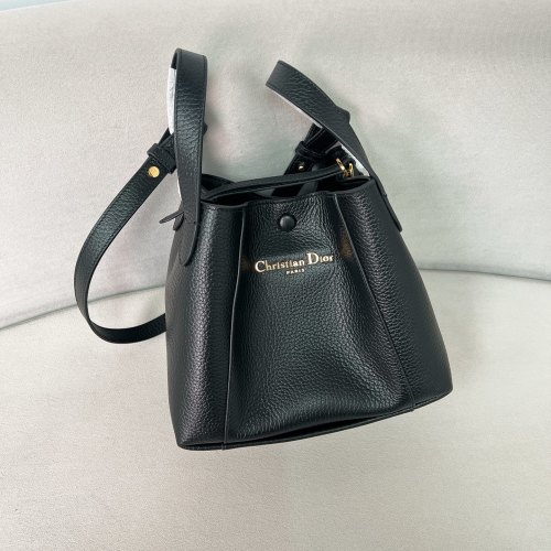 Dior Signature Bucket Bag Small Black Grained Calfskin Leather, 21 x 19 x 11 cm 1 Dior Signature Bucket Bag Small Black Grained Calfskin Leather, 21 x 19 x 11 cm