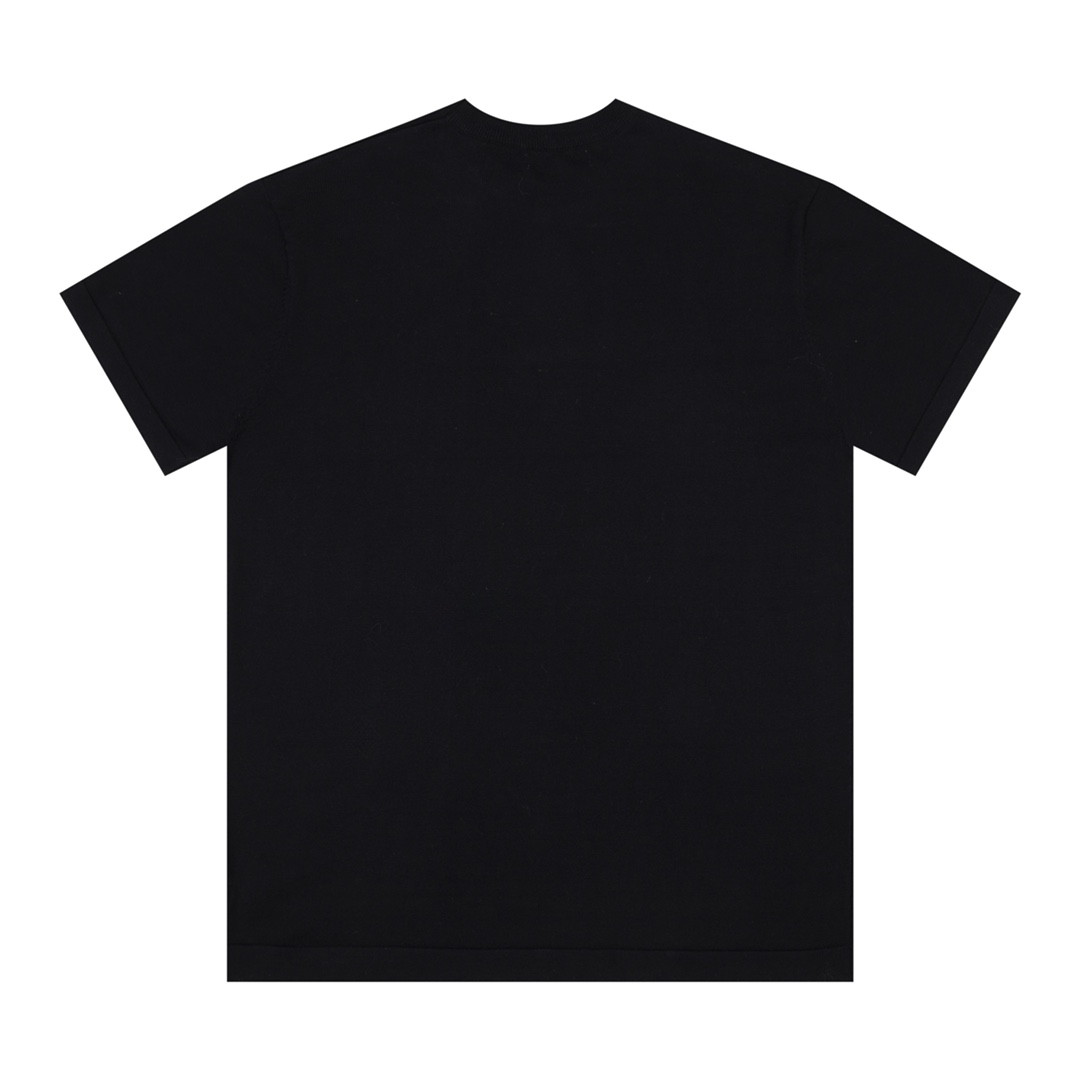 Louis Vuitton Heart-Shaped Flower Knit T-Shirt in Black and White, Sizes XS-L - 图片 2