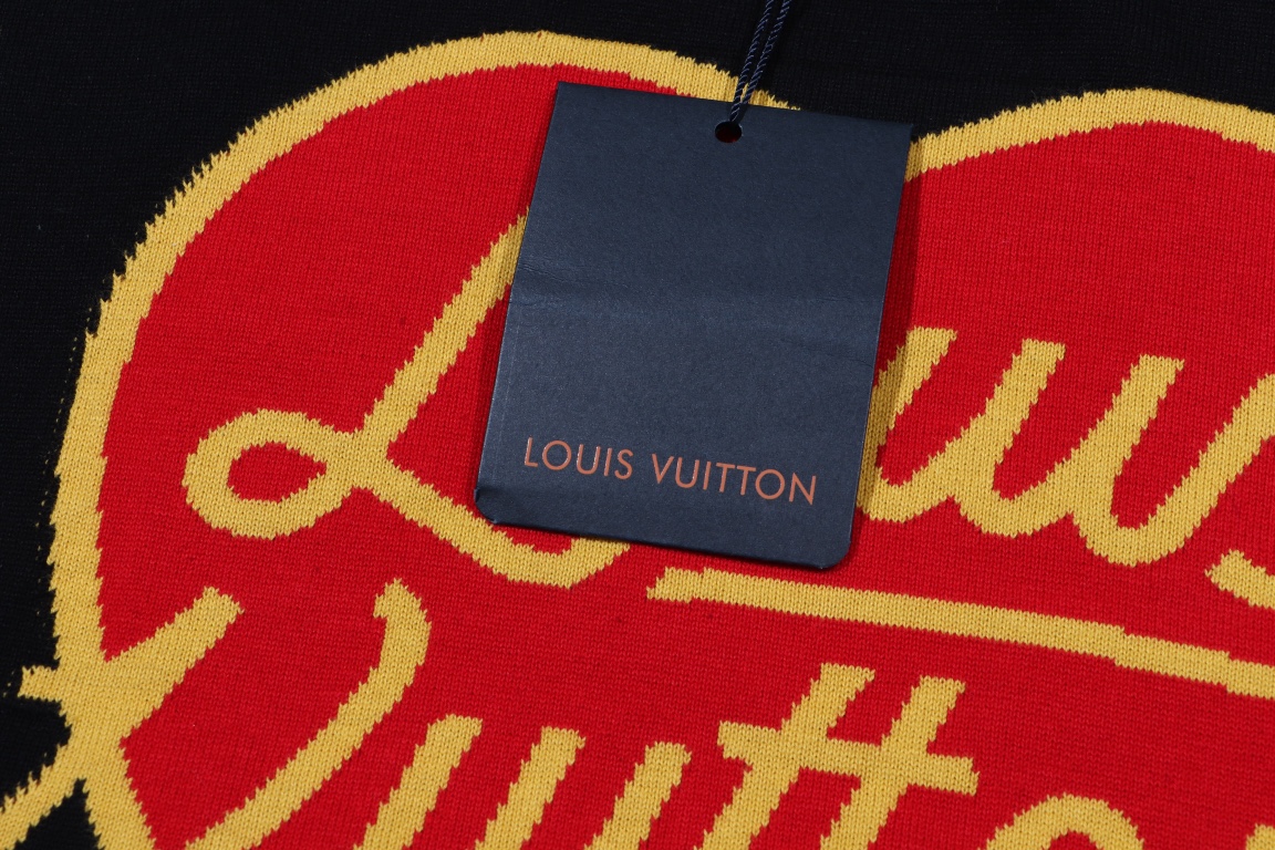 Louis Vuitton Heart-Shaped Flower Knit T-Shirt in Black and White, Sizes XS-L - 图片 6