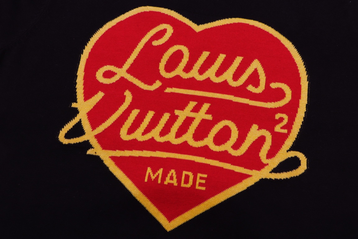 Louis Vuitton Heart-Shaped Flower Knit T-Shirt in Black and White, Sizes XS-L - 图片 4