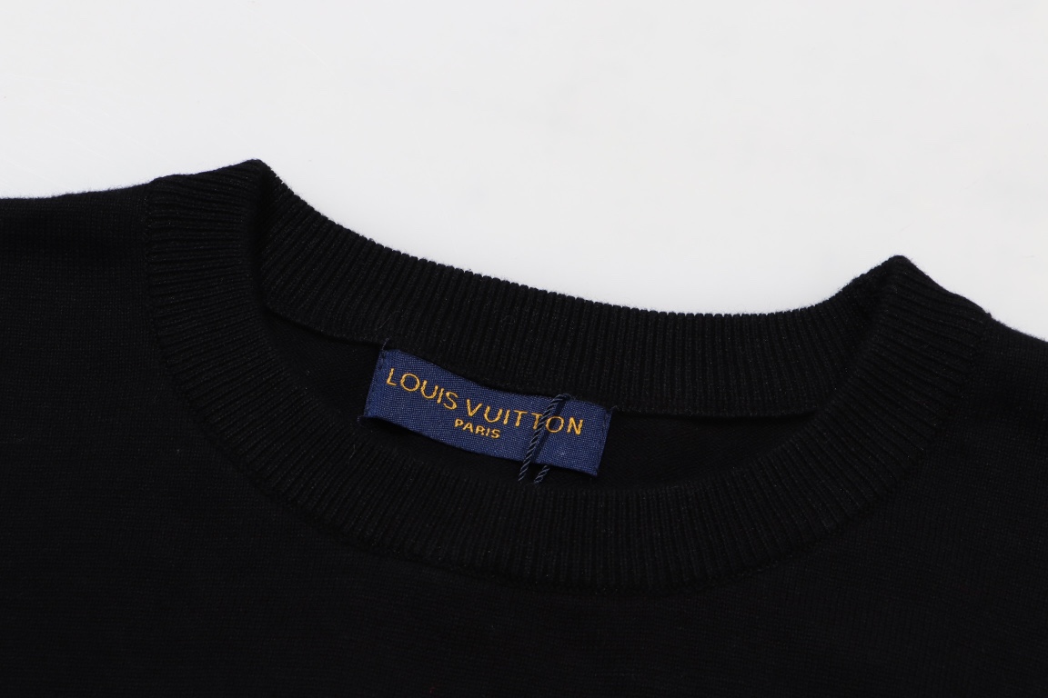 Louis Vuitton Heart-Shaped Flower Knit T-Shirt in Black and White, Sizes XS-L - 图片 3