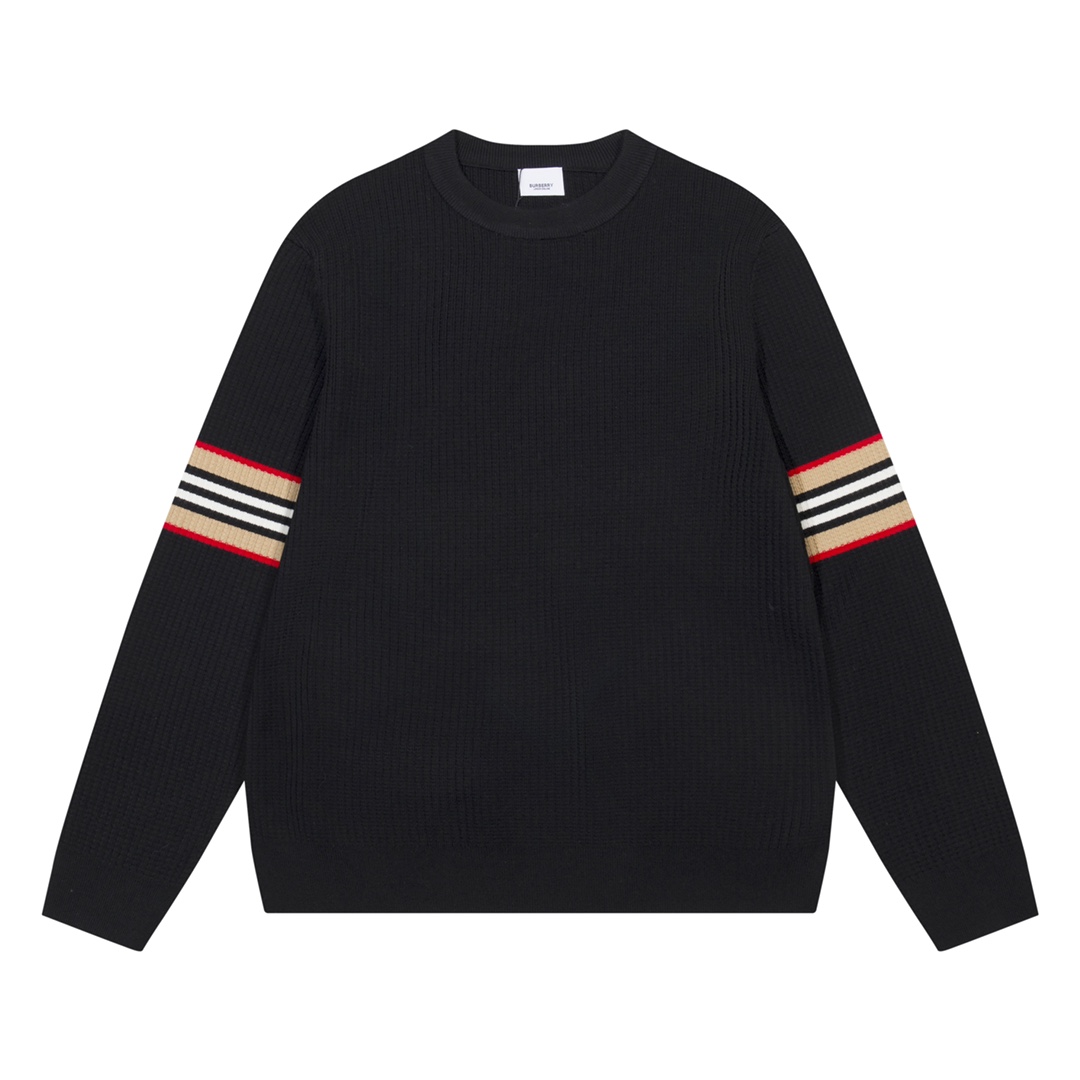 Burberry Wholesale
 Clothing Sweatshirts Black Cotton Knitting Wool