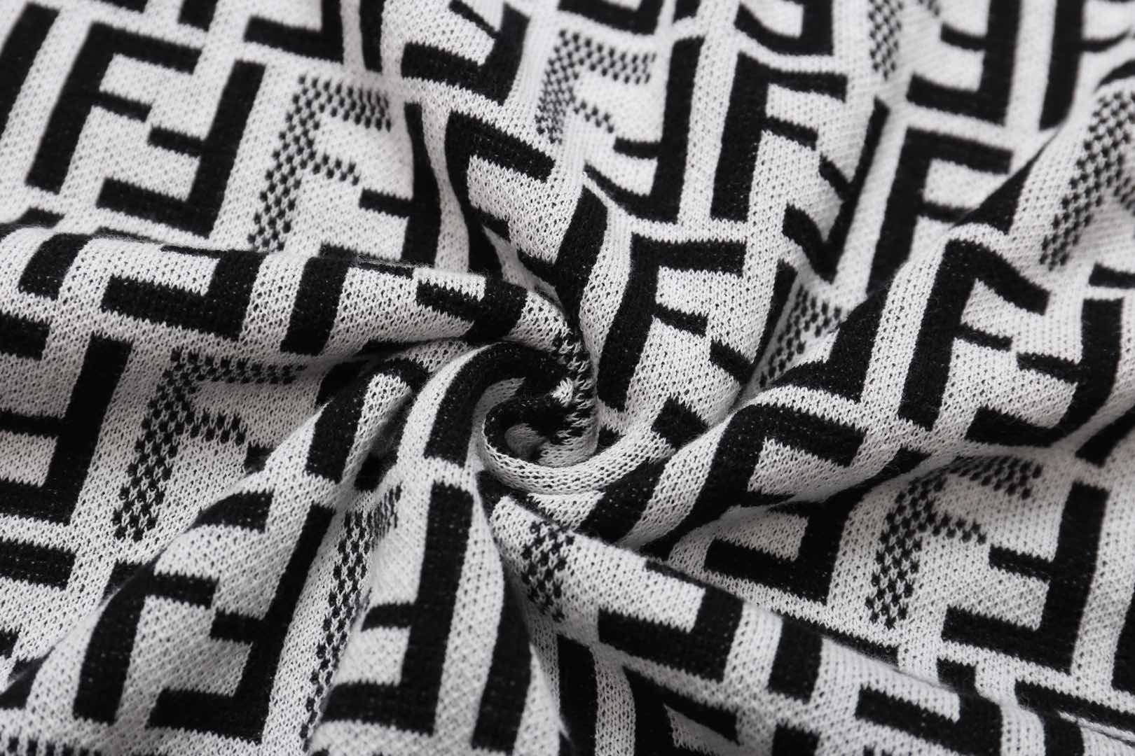 Fendi Jacquard Knit Short Sleeve Sweater, Unisex, XS-L 7 i1736099651445 7972 0 5