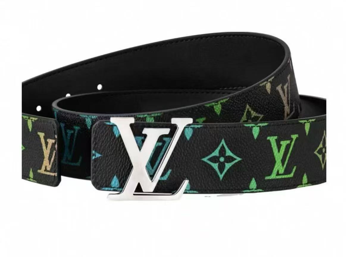 [LV Belts]LVFlower double-sided belt made of Monogram coated canvas The LVFlow