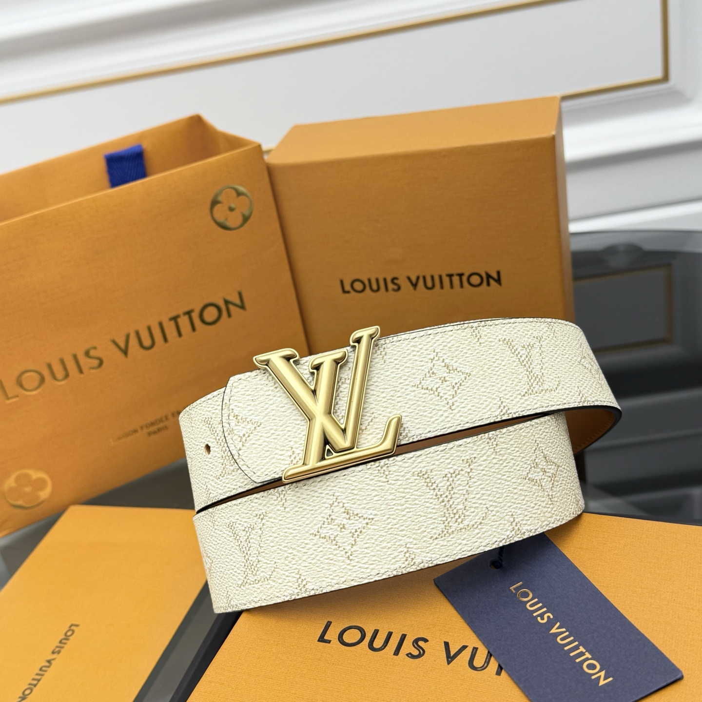 Louis Vuitton LV Monogram 帆布铺陈外层 LV Dimension 金属搭扣闪烁微妙莹泽