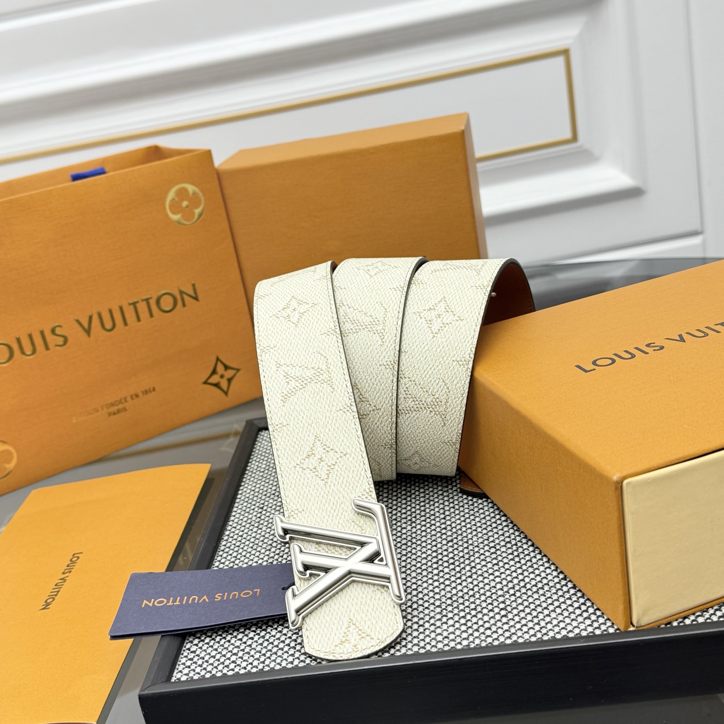 Louis Vuitton LV Monogram 帆布铺陈外层 LV Dimension 金属搭扣闪烁微妙莹泽