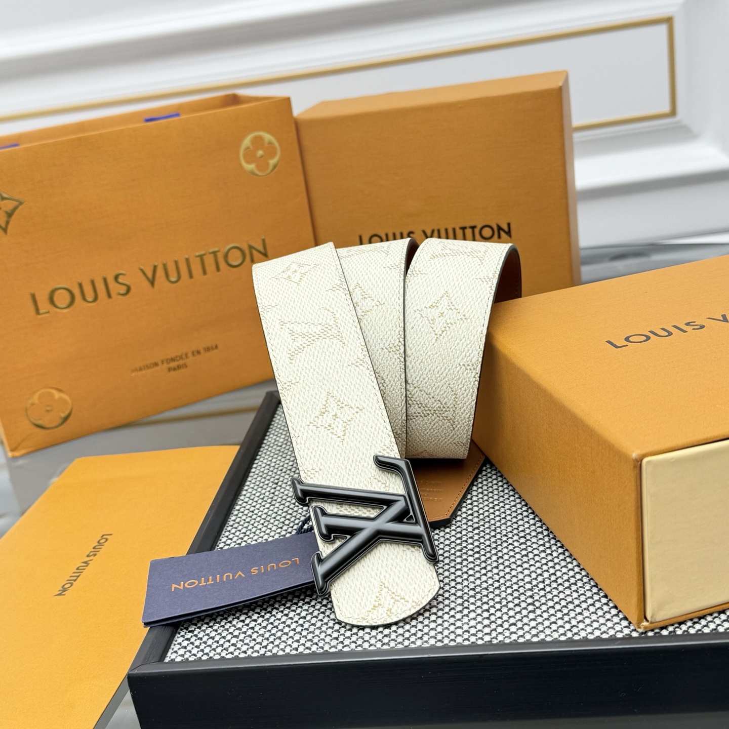 Louis Vuitton LV Monogram 帆布铺陈外层 LV Dimension 金属搭扣闪烁微妙莹泽
