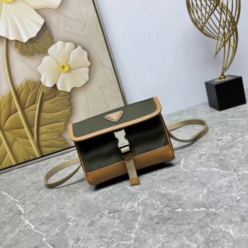 Prada Mini Messenger Bag, Stylish Mini Phone Bag, 18x12.5x2cm