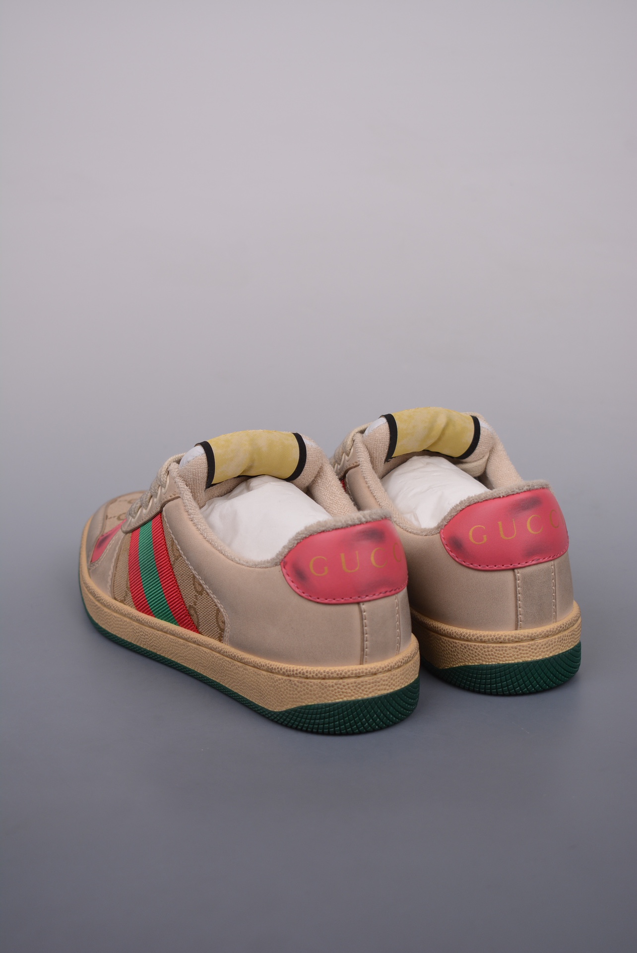 Gucci Distressed Screener sneaker 天花板级别 古驰小脏鞋系列 经典原型复古做旧老爹板鞋