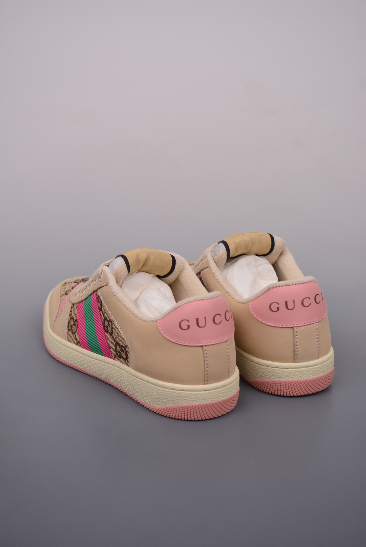 Gucci Distressed Screener sneaker古驰小脏鞋系列 经典原型复古百搭做旧老爹板鞋