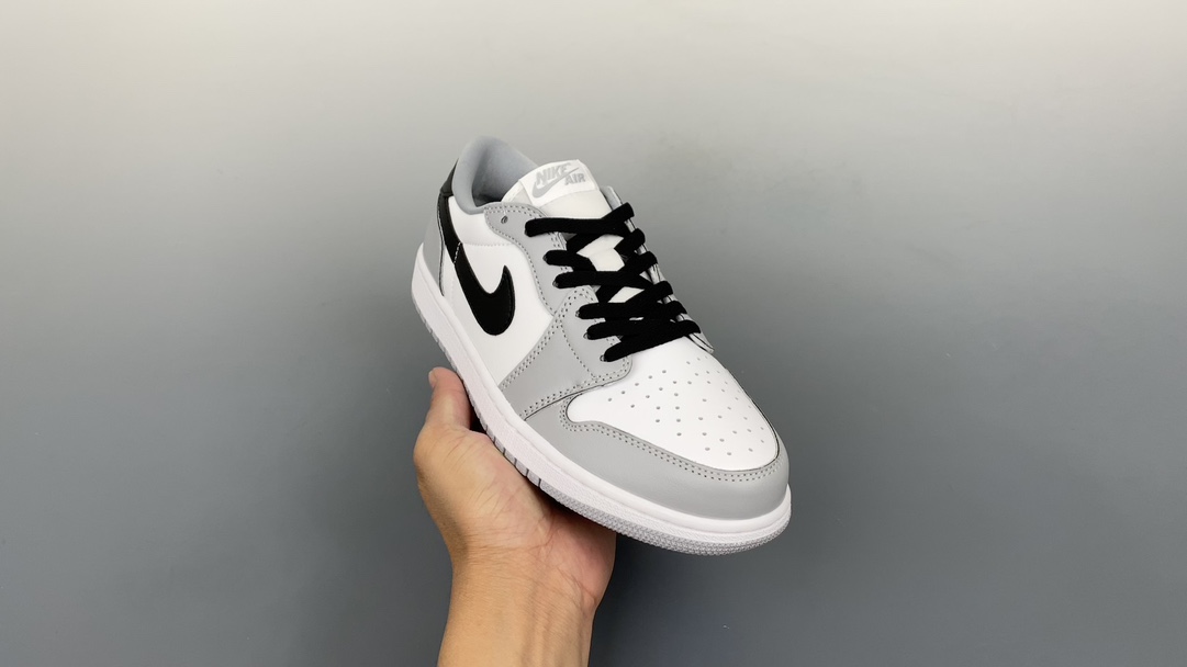 Air Jordan 1 Skateboard Shoes Air Jordan Grey White Low Tops