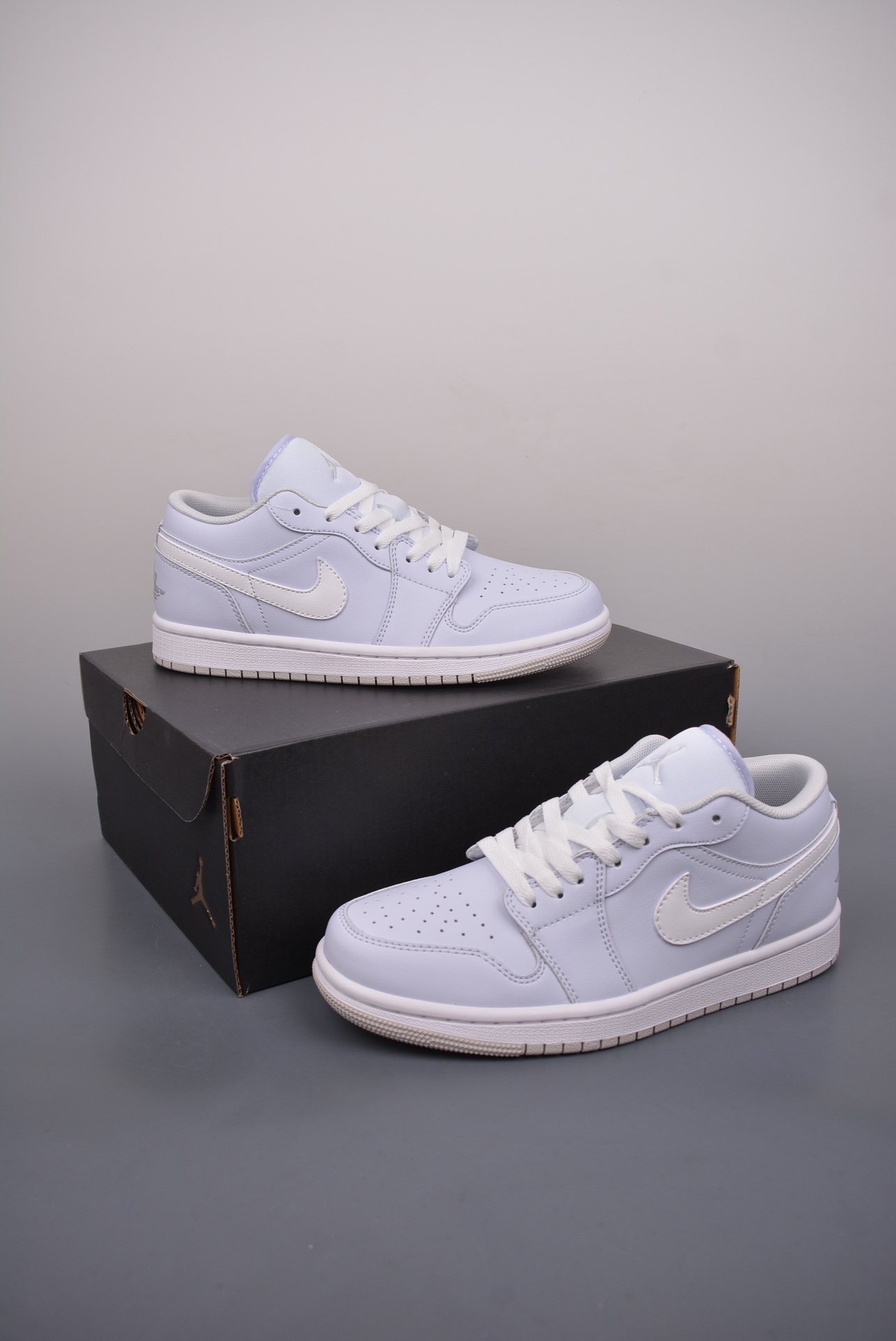 Air Jordan 1 Low gray white toeAJ1 Qiao 1 low cut casual board shoes - Shoe 5