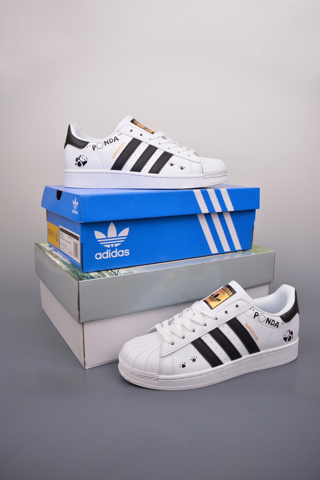 adidas originals SUPERSTAROKHR"墨竹熊猫 5