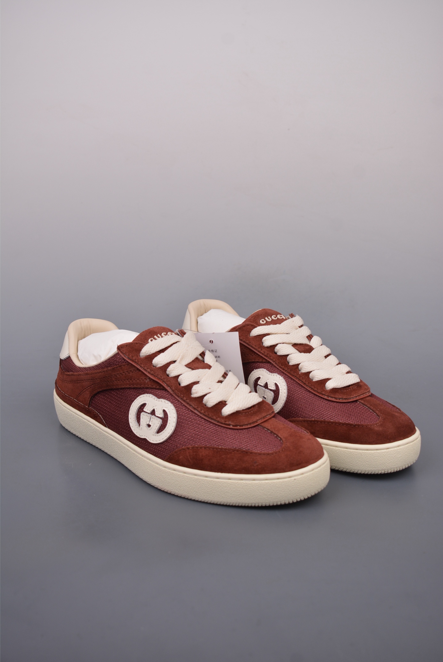Gucci Interlocking G Suede Sneaker G74系列 低帮复古运动板鞋