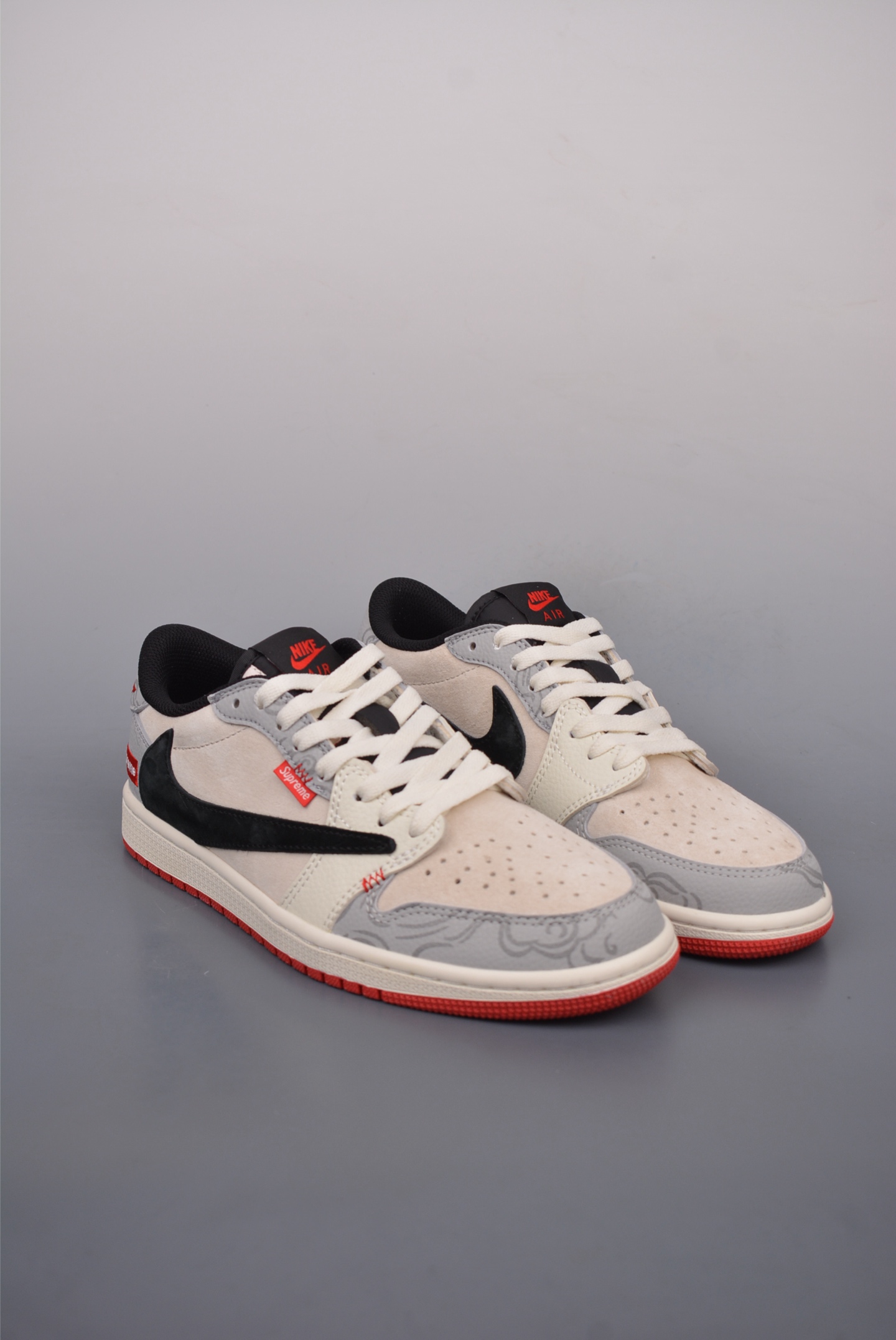 Fragment x Travis Scott x Supreme Air Jordan 1 Low 三方联名倒钩  DM7866-078