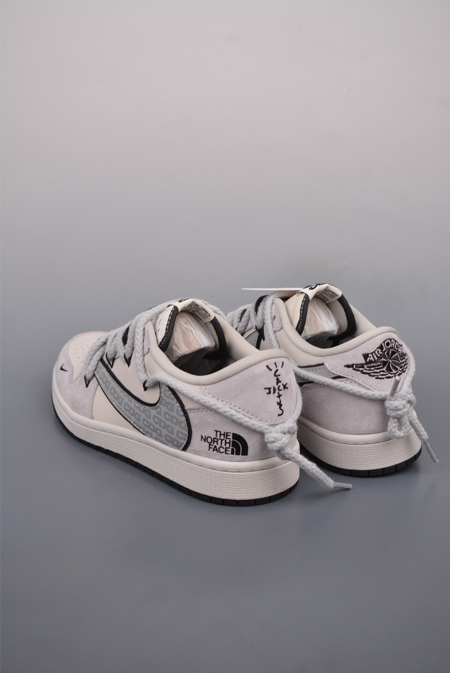 Fragment x TS x Air Jordan 1 Low x 北面 解构绑带 三方联名倒钩低帮  XX3318-516