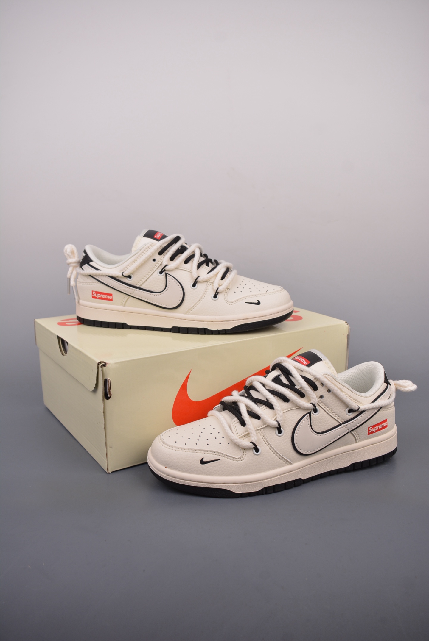 300 Nike SB Dunk Low Supreme联名 解构抽绳鞋带  YX5066-259