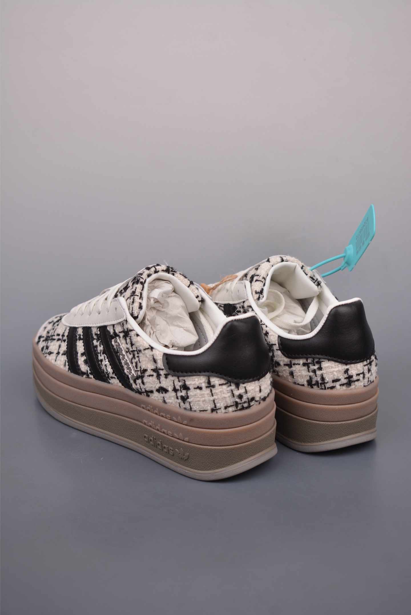180  Ad Originals Gazelle Bold 纯原版本 三叶草厚底休闲防滑耐磨低帮板鞋   JR5673