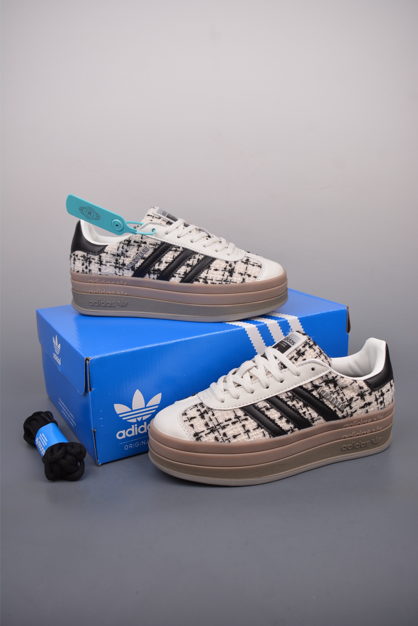 180  Ad Originals Gazelle Bold 纯原版本 三叶草厚底休闲防滑耐磨低帮板鞋   JR5673