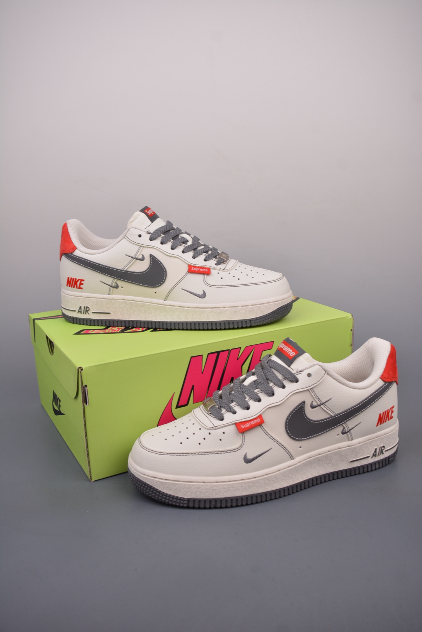 260  Nike Air Force 1 Low 白灰红 KY8899-101