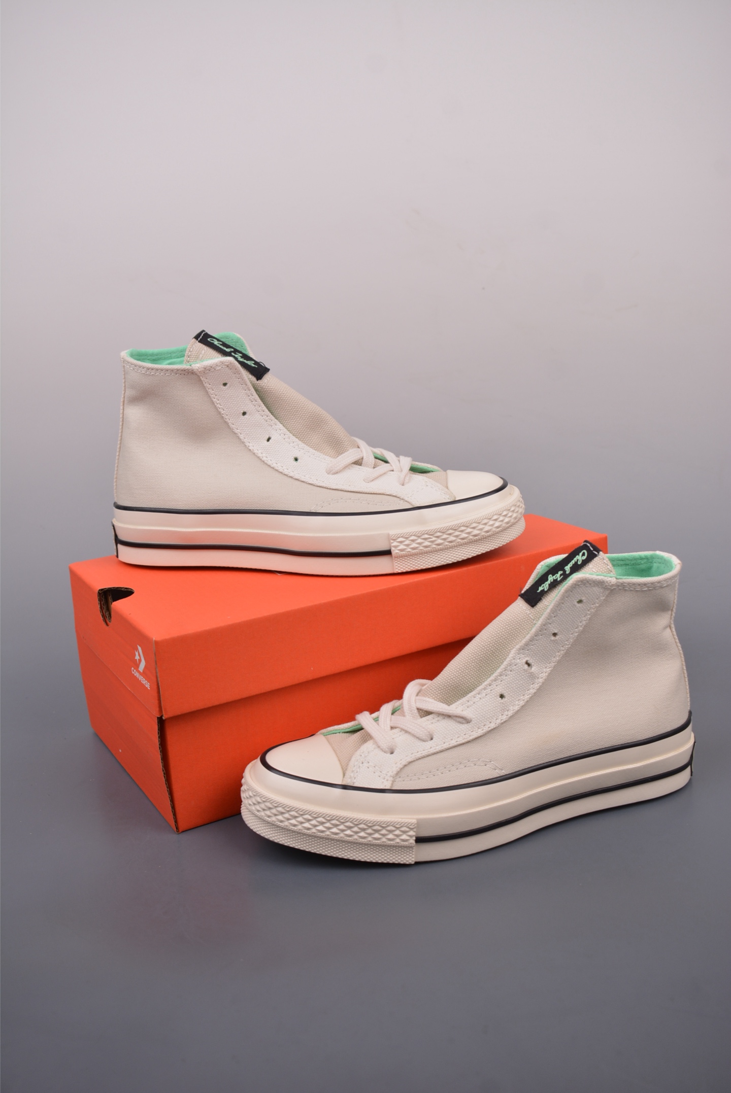 130  Converse Chuck 70s 灰白绿  夏季新品 拼接白绿撞色帆布鞋  A00742C