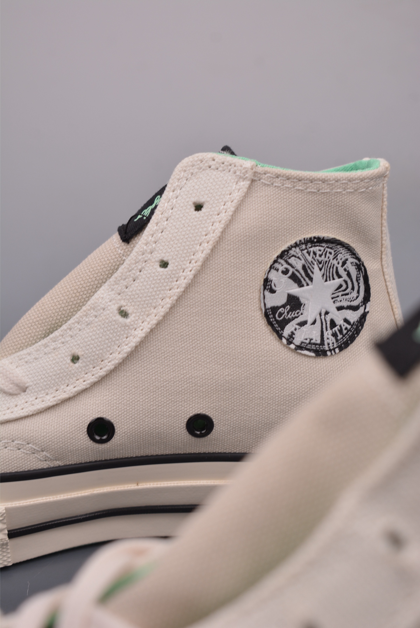 130  Converse Chuck 70s 灰白绿  夏季新品 拼接白绿撞色帆布鞋  A00742C