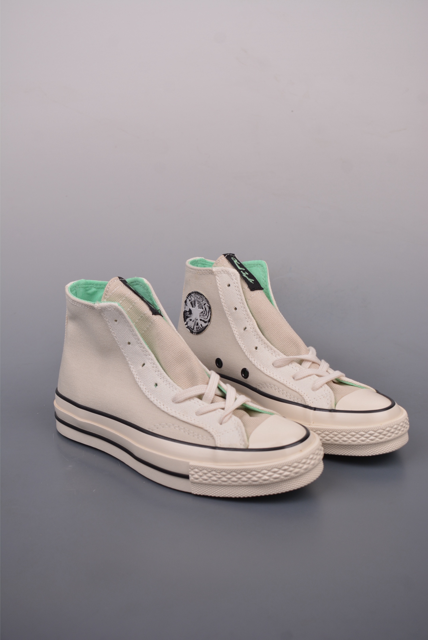 130  Converse Chuck 70s 灰白绿  夏季新品 拼接白绿撞色帆布鞋  A00742C