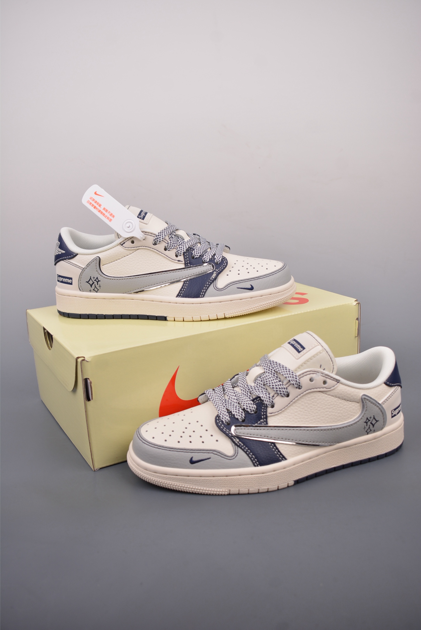 280  Fragment x Travis Scott x Supreme Air Jordan 1 Low 三方联名倒钩   XS7089-549