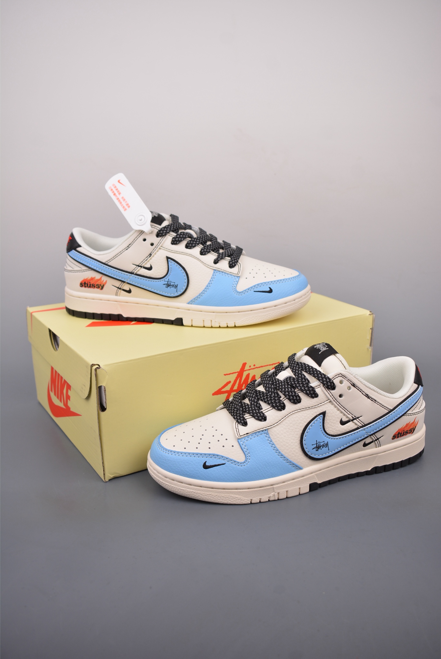 280  Nike SB Dunk Low 斯图西联名 解构抽绳鞋带  ZH2598-225