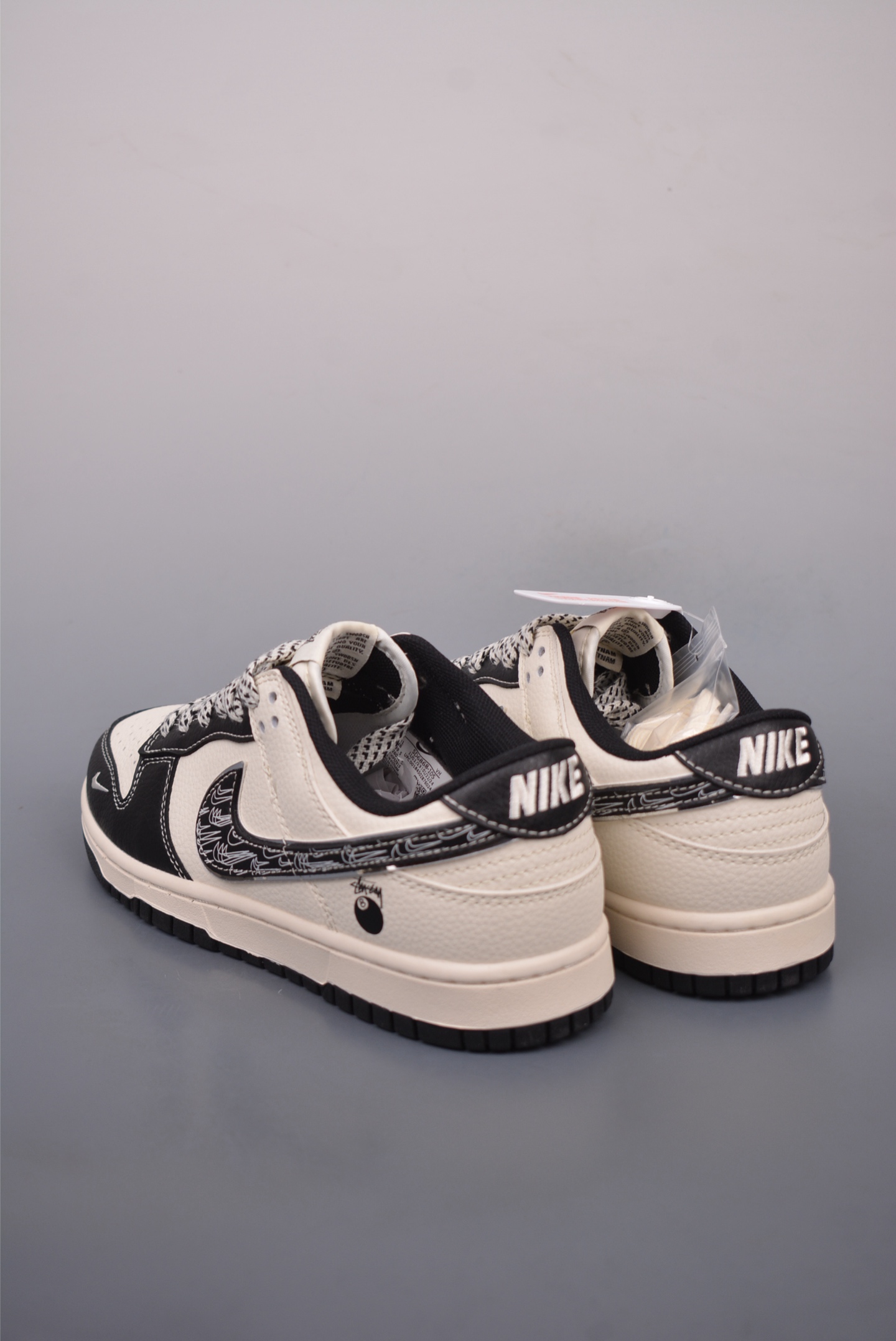 260  Nike SB Dunk Low 黑8联名 解构抽绳鞋带  SD6868-105