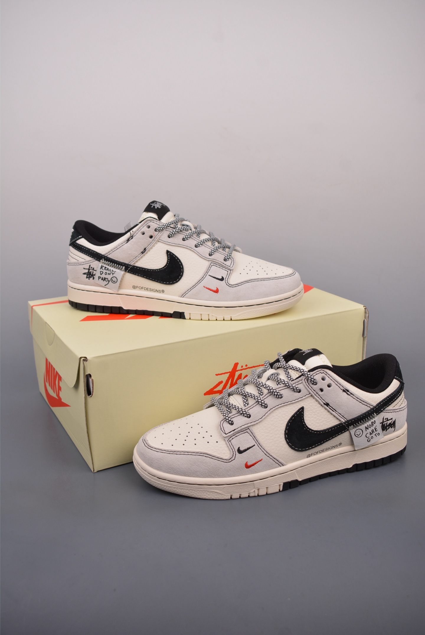 280  Nike SB Dunk Low 斯图西联名 解构抽绳鞋带   XY5066-298
