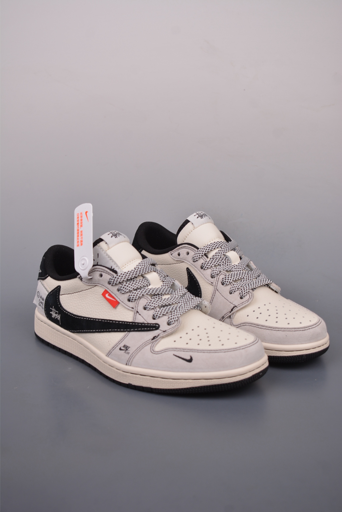 280  Fragment x Travis Scott x 斯图西 Air Jordan 1 Low 三方联名倒钩  XY5066-301