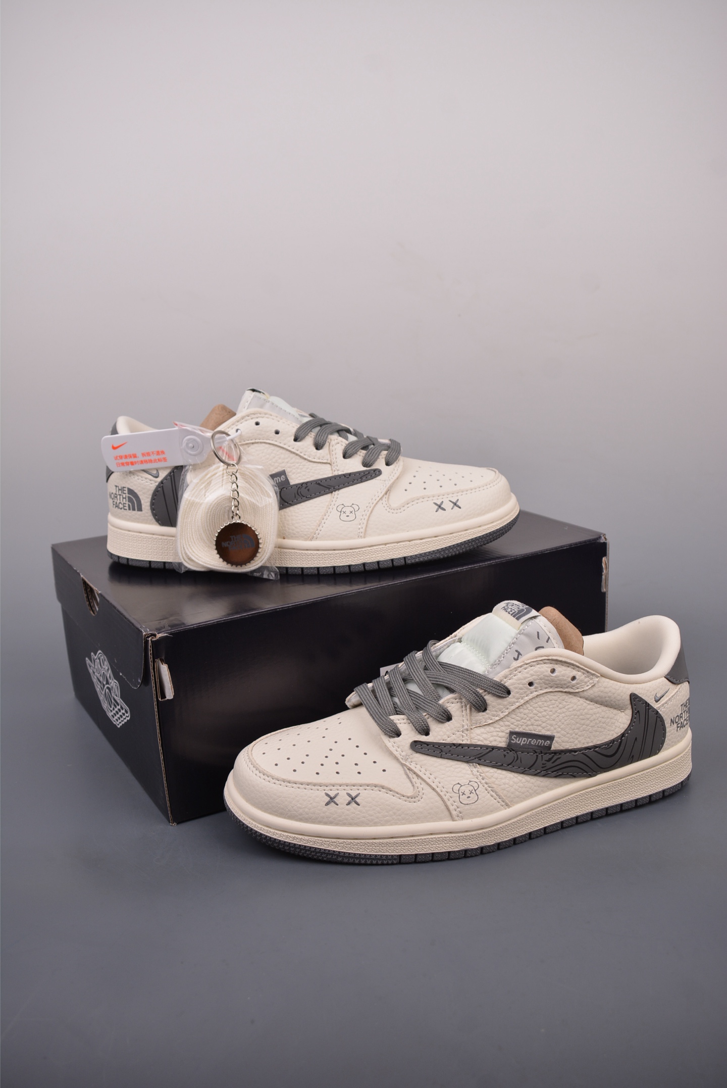 280  Fragment x Travis Scott x 北面 Air Jordan 1 Low 三方联名倒钩   XS2024-013