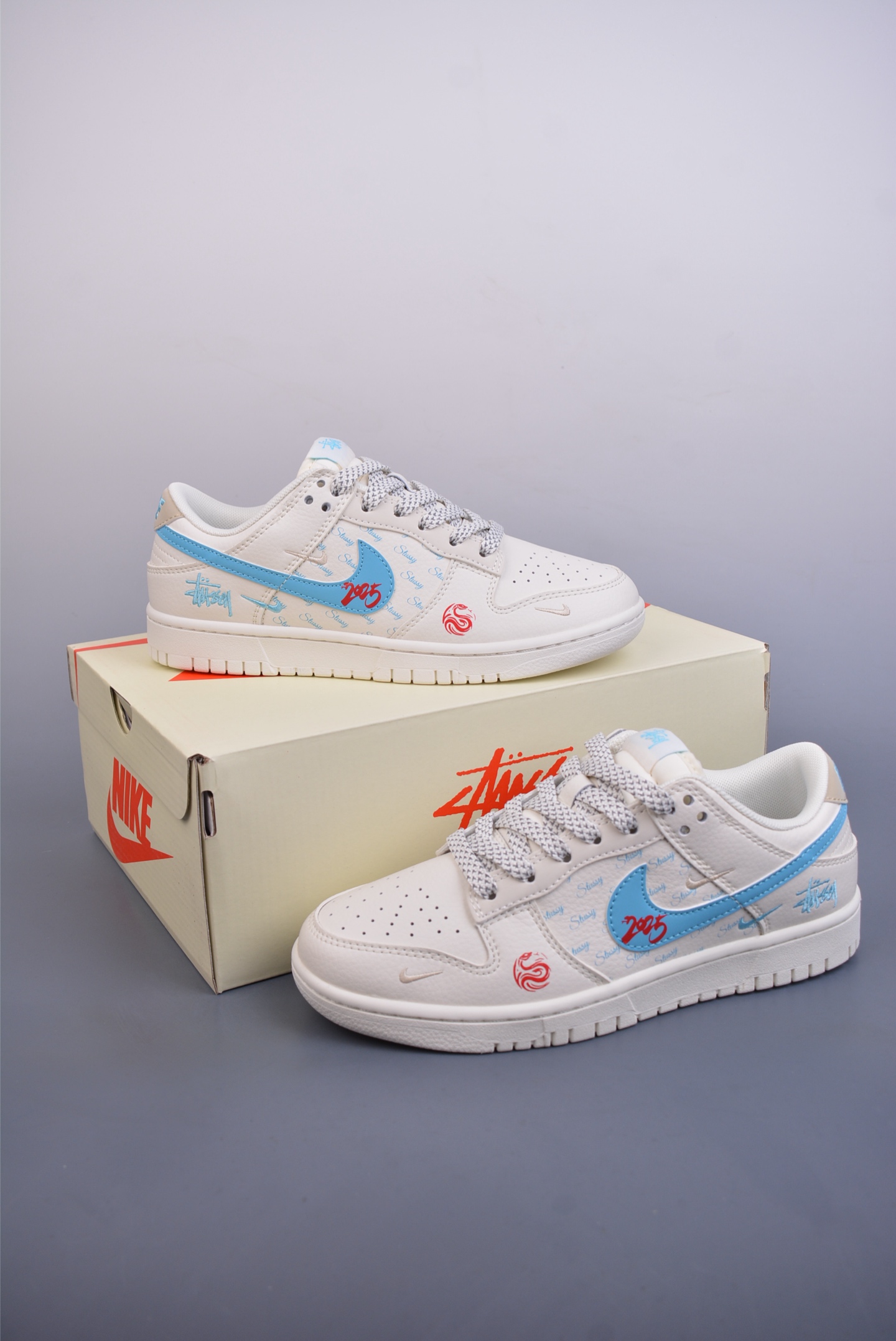 280  Nike SB Dunk Low 斯图西联名 解构抽绳鞋带  SJ2068-281