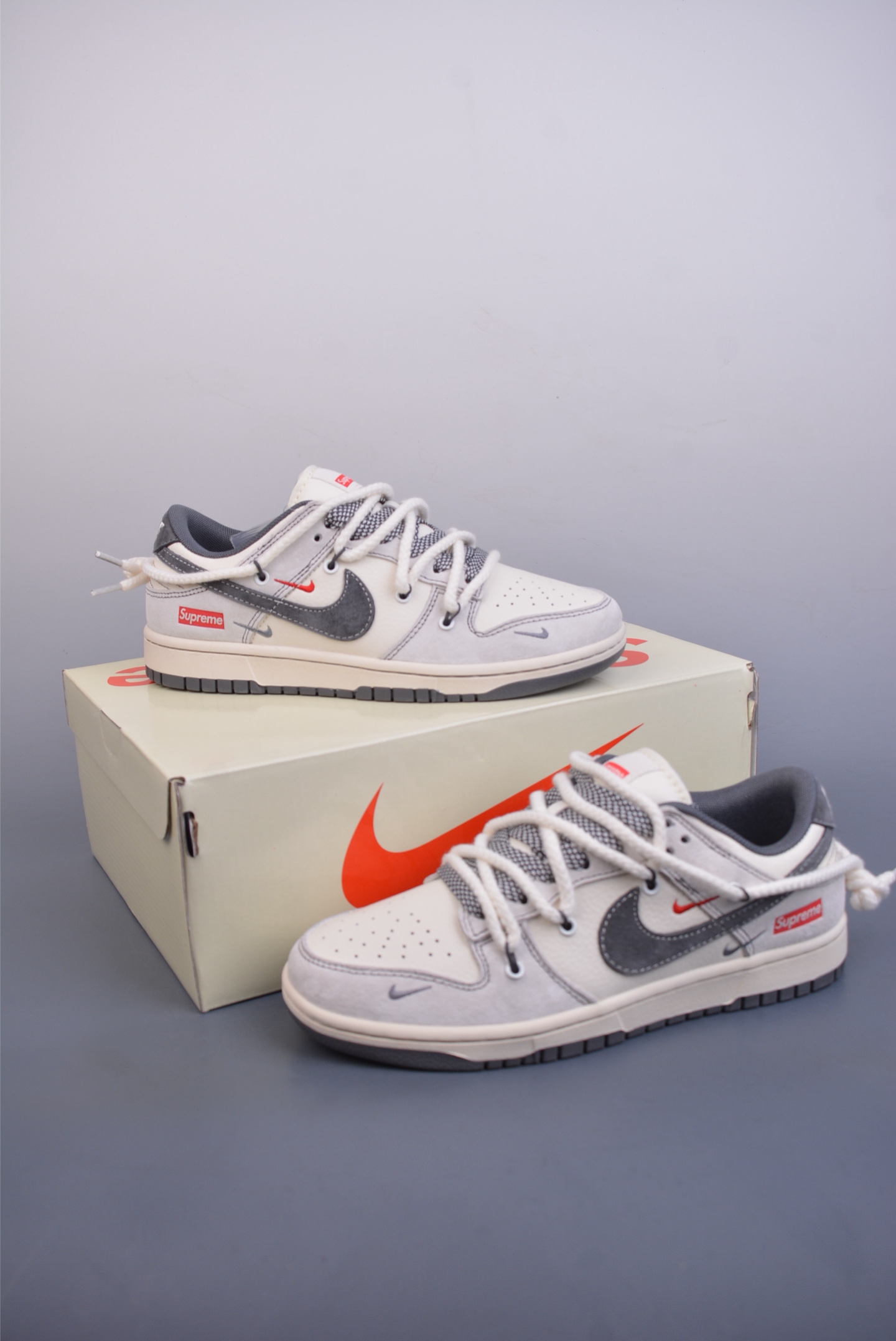 Nike SB Dunk Low Supreme联名 解构抽绳鞋带 YX5066-217