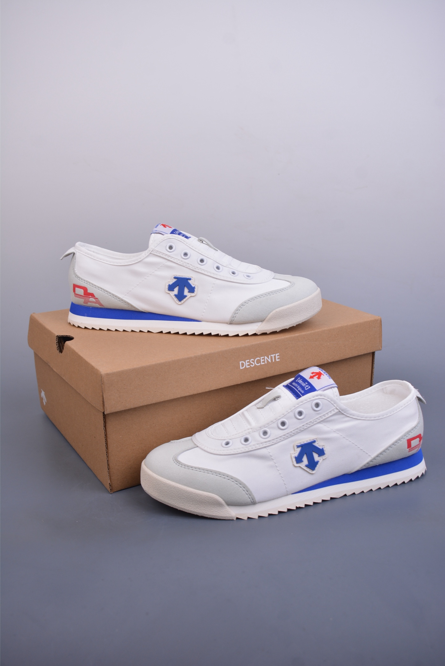 DESCENTE TENPO REPLICA 版本 迪桑特复古运动一脚蹬帆布鞋 透气休闲鞋 D5231LSN25