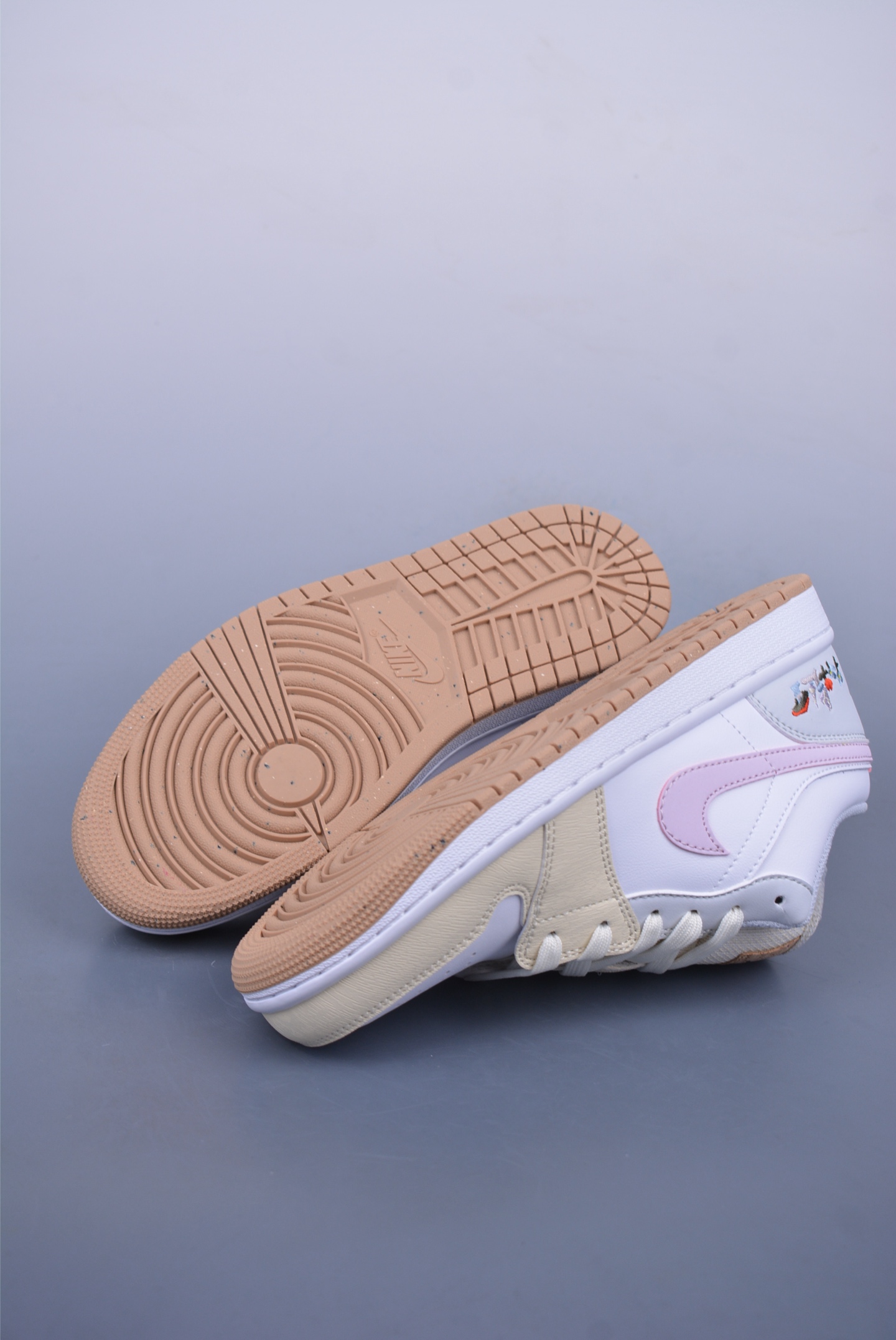 200  Air Jordan 1 Low 白黄紫刺绣 AJ1乔1低帮休闲板鞋  IB8861-151