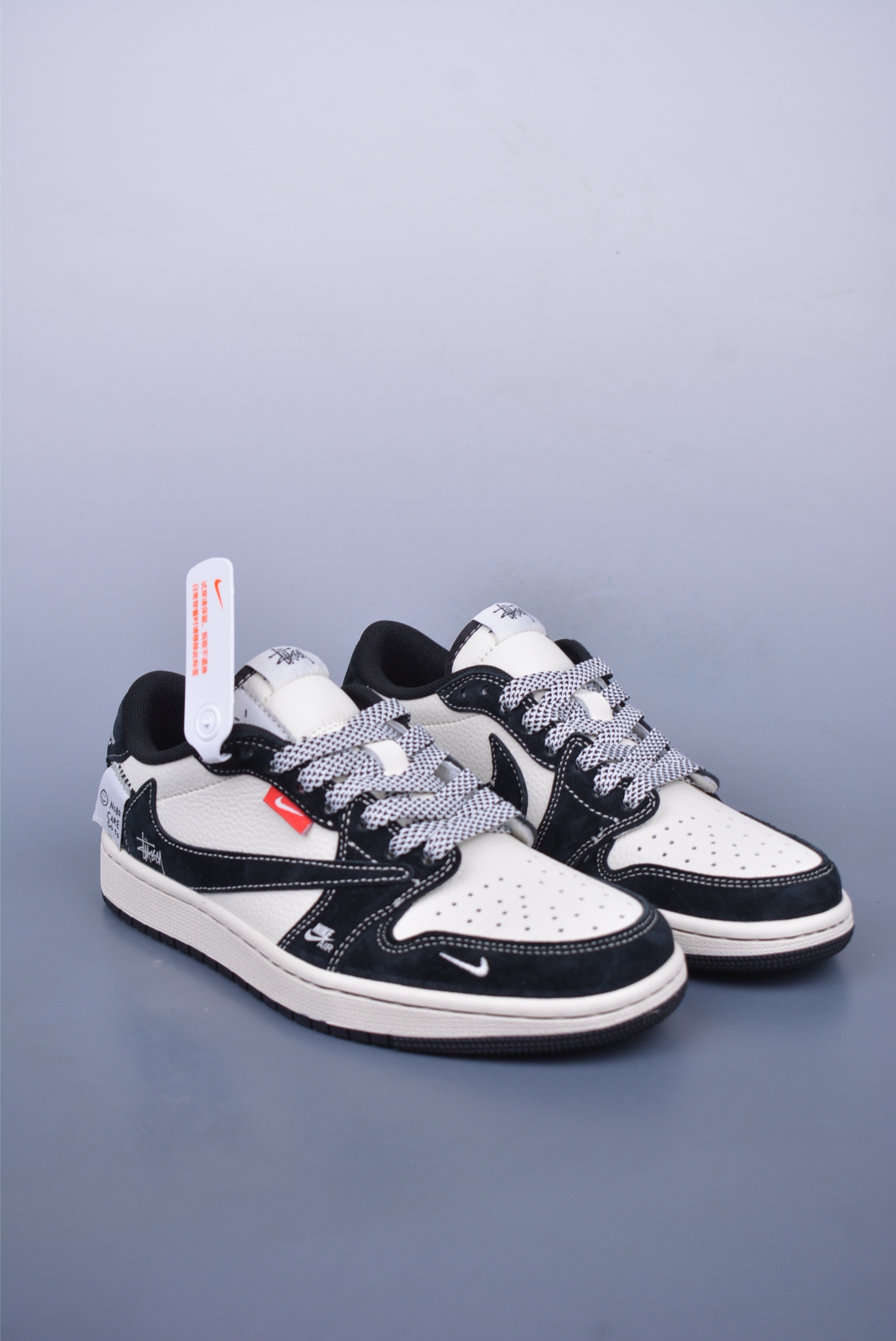 280  Fragment x Travis Scott x 斯图西 Air Jordan 1 Low 三方联名倒钩  YX5066-299