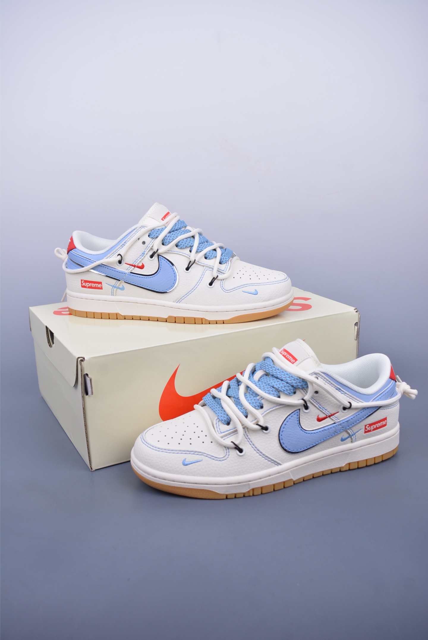 300  Nike SB Dunk Low Supreme联名 解构抽绳鞋带  FC1688-216