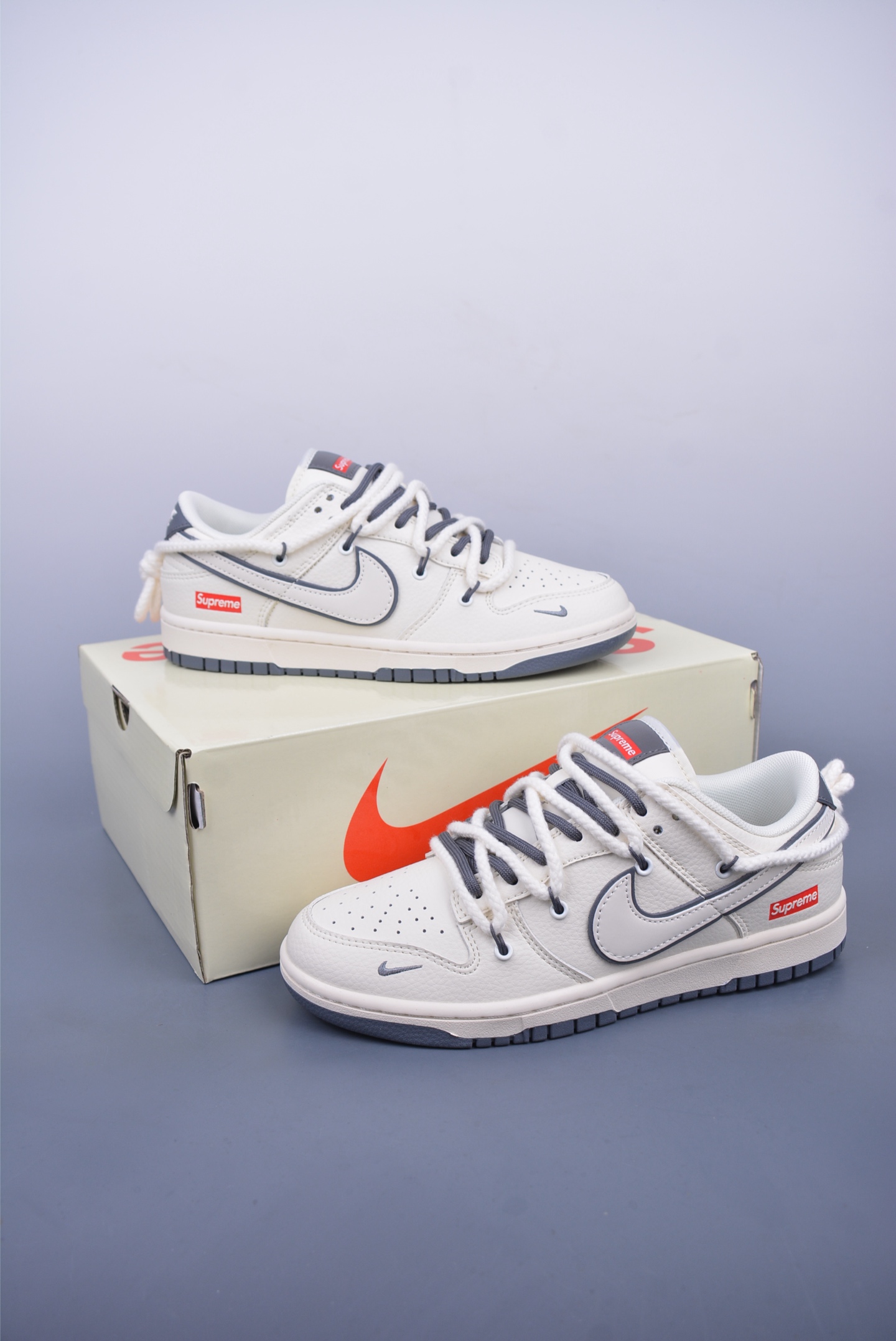 300  Nike SB Dunk Low Supreme联名 解构抽绳鞋带  YX5066-258
