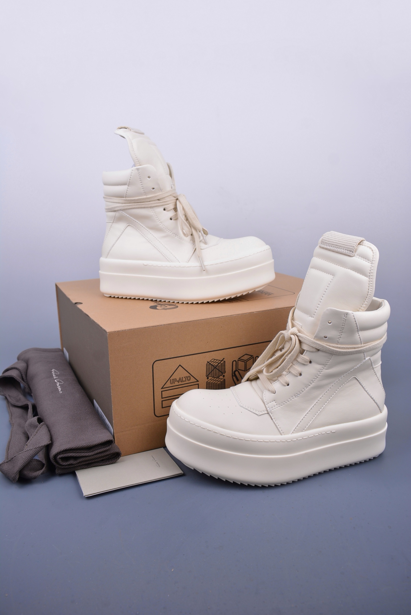 600 RO欧文斯Rickowens 纯白倒三角 Ro西瓜头厚底高邦 RU01E5868