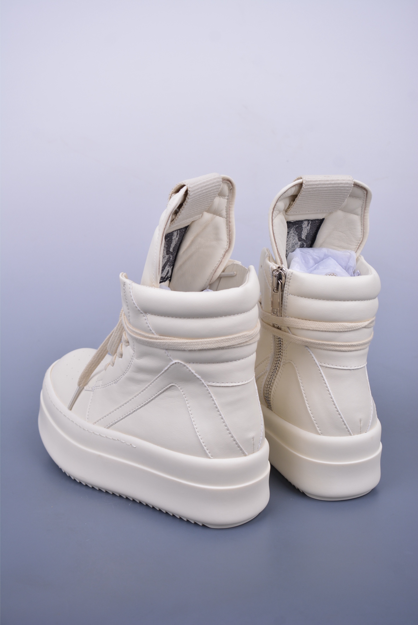 600 RO欧文斯Rickowens 纯白倒三角 Ro西瓜头厚底高邦 RU01E5868