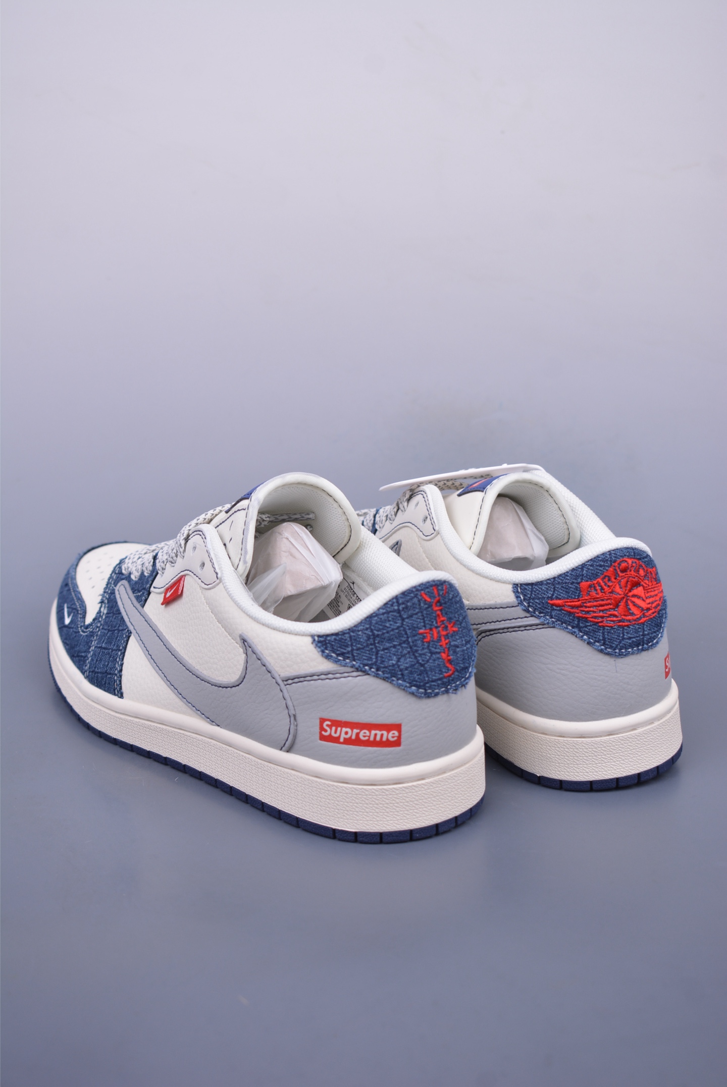 Fragment x Travis Scott x Supreme Air Jordan 1 Low 三方联名倒钩 JJ2508-565