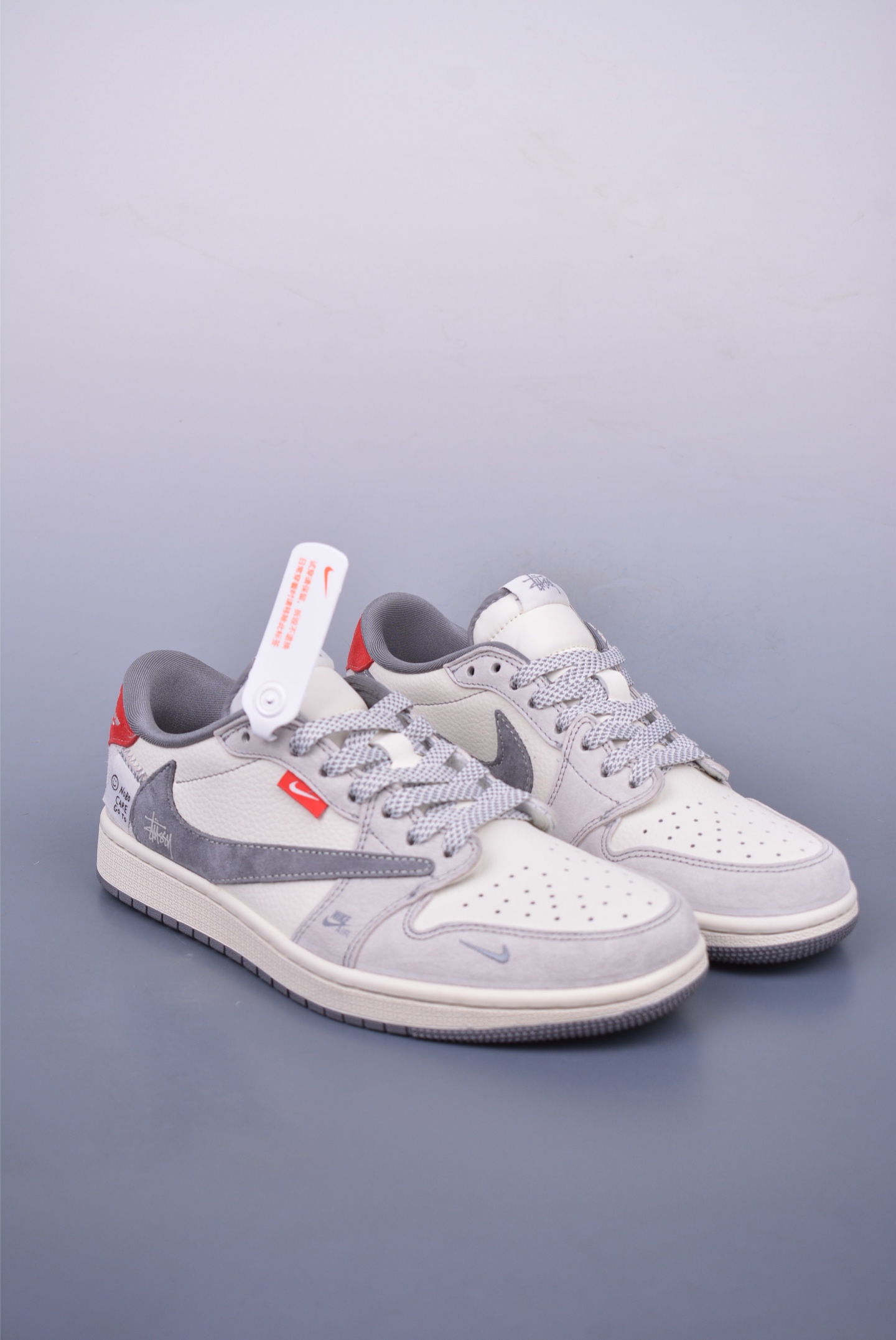 280 Fragment x Travis Scott x 斯图西 Air Jordan 1 Low 三方联名倒钩 YX5066-300