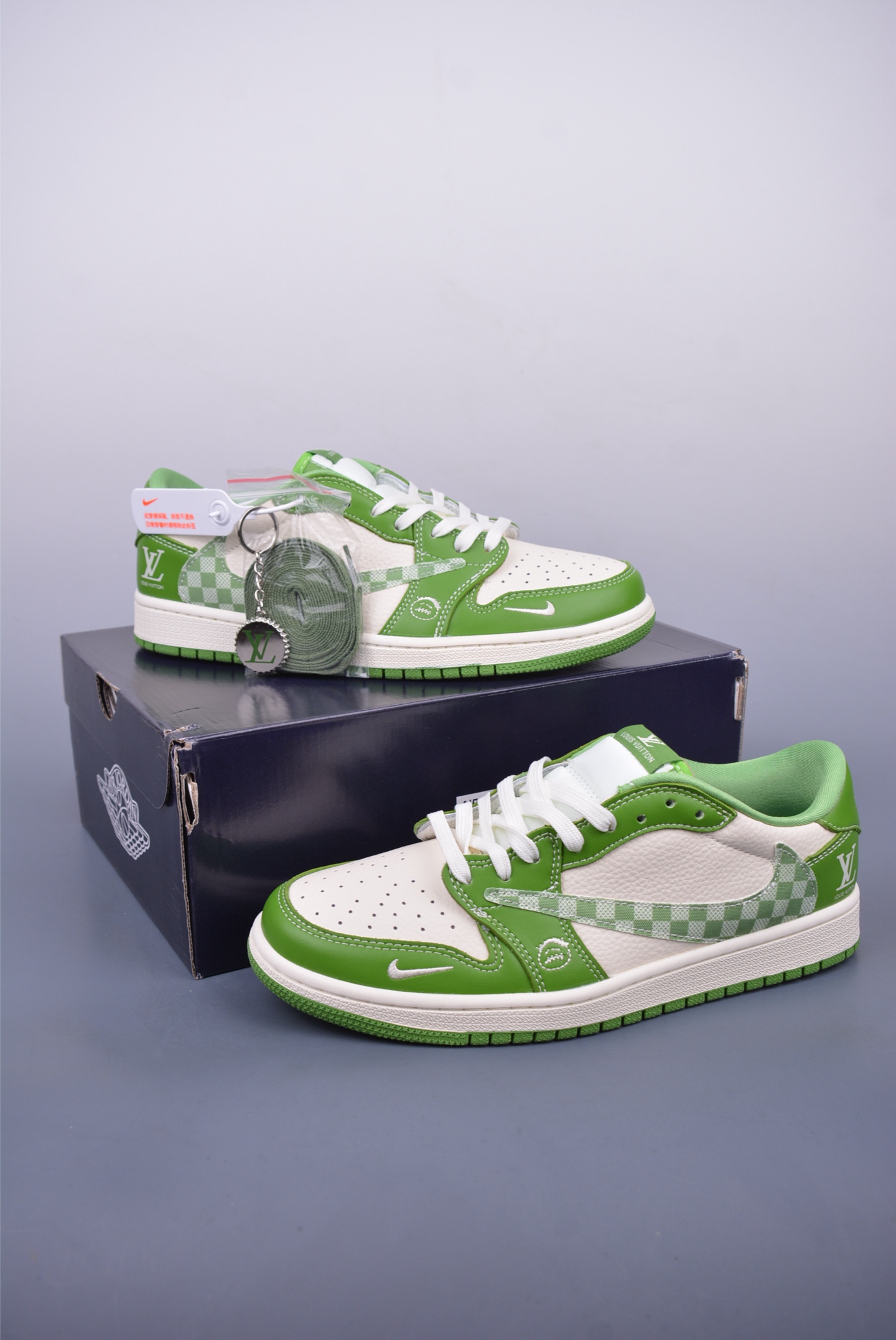 Fragment x Travis Scott x LV Air Jordan 1 Low 三方联名倒钩 XS2024-058