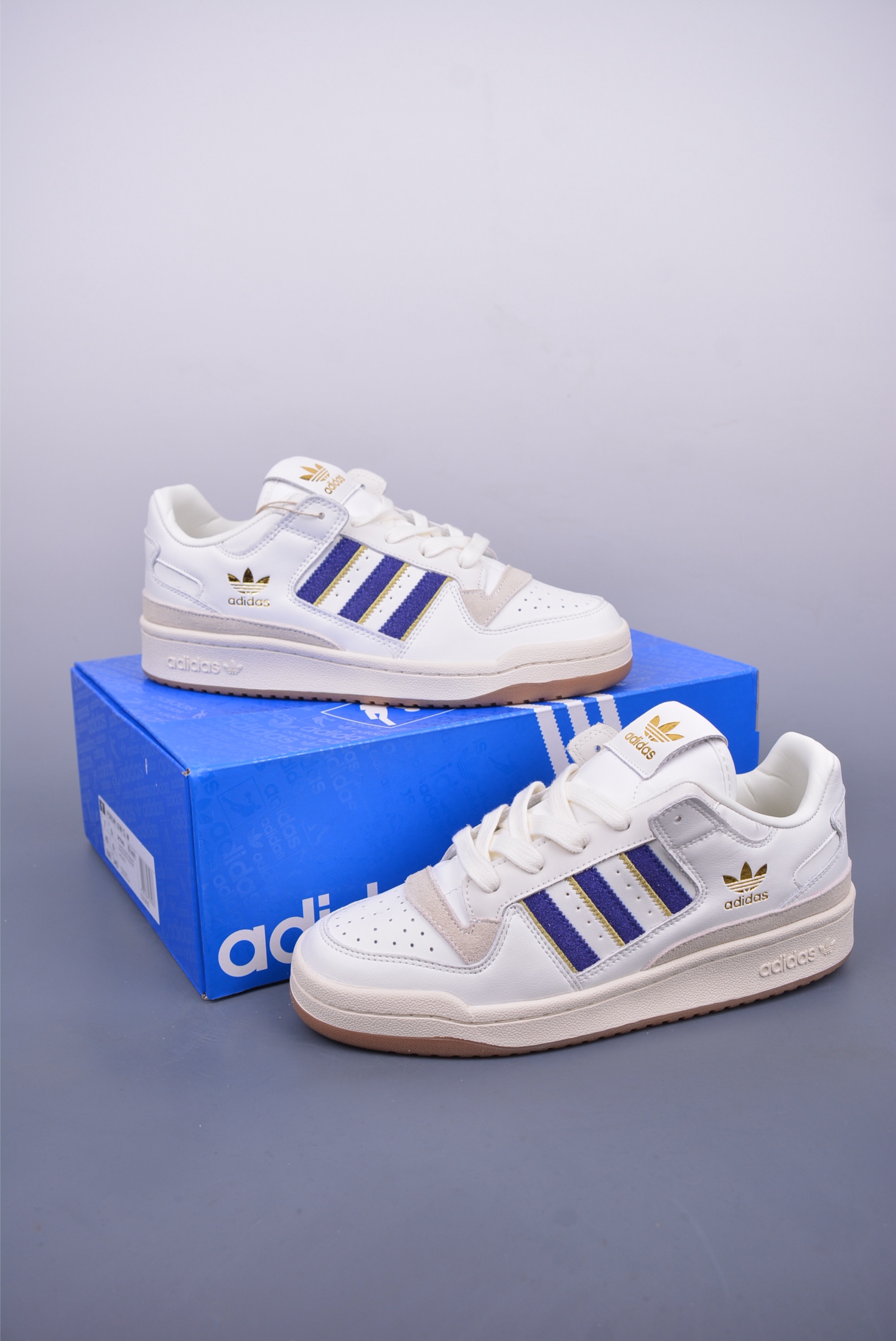 海外渠道版 原盒原标 Adidas Forum LOW CL 三叶草低邦 经典魔术贴复古板鞋 JH7940