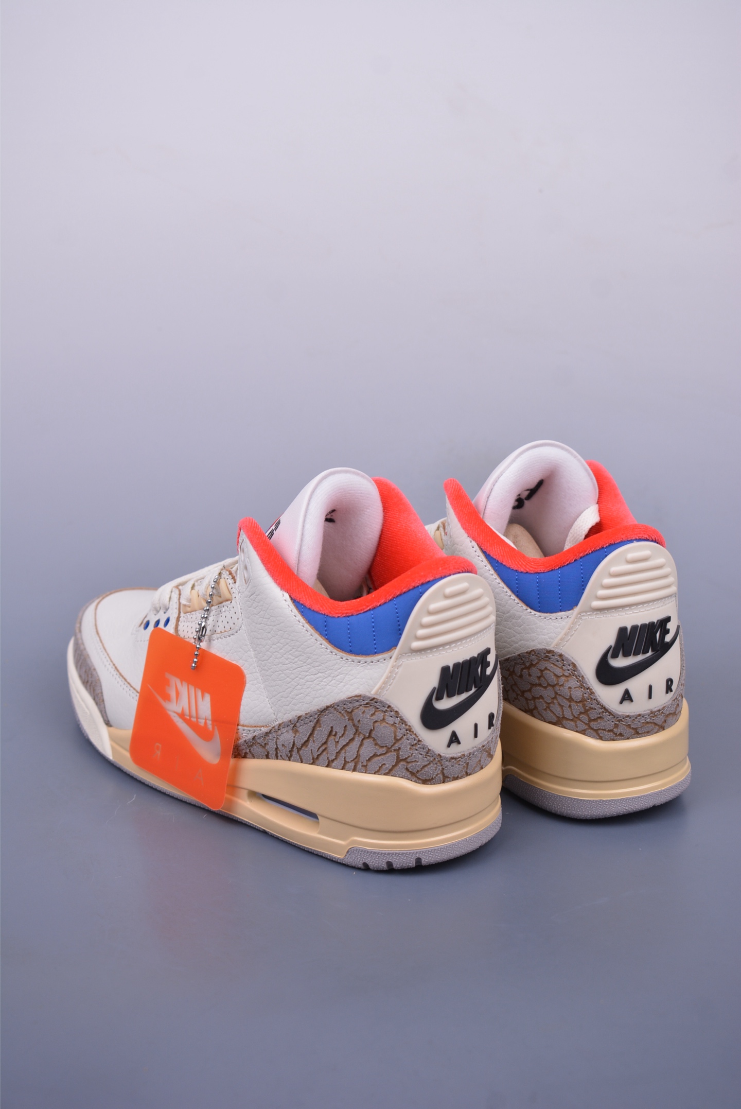乔丹3代 AJ3 Air jordan 3 Retro 复刻白蓝红 IB1482-100